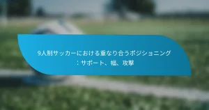 9人制サッカーにおける重なり合うポジショニング：サポート、幅、攻撃